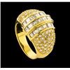 Image 4 : Diamond Ring - 18KT Yellow Gold