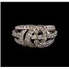 Image 2 : 14KT White Gold 0.80 ctw Diamond Ring