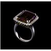 Image 4 : 11.85 ctw Ametrine Quartz and Diamond Ring - 14KT White Gold