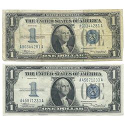 1934 $1 Silver Certificate Currency Lot of 2