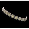 Image 2 : 4.11 ctw Diamond Bracelet - 14KT White Gold