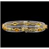 Image 2 : 14KT Yellow Gold 6.56 ctw Yellow Sapphire and Diamond Bracelet