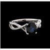 2.27 ctw Sapphire and Diamond Ring - 18KT White Gold
