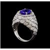 Image 4 : 14KT White Gold 3.04 ctw Tanzanite and Diamond Ring