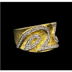 14KT Two-Tone Gold 0.86 ctw Diamond Ring