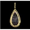 Image 2 : 88.13 ctw Kunzite and Diamond Pendant - 14KT Yellow Gold