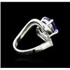 Image 3 : 14KT White Gold 3.90 ctw Tanzanite and Diamond Ring