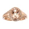 1.54 ctw Morganite and Diamond Ring - 10KT Rose Gold