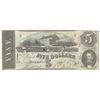 Image 1 : 1863 $5 The Confederate States of America Note T-60 CC