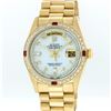 Rolex 18KT Gold Diamond and Ruby Day-Date Men's Watch