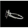 Image 3 : 2.66 ctw Purple Sapphire and Diamond Ring - 14KT White Gold