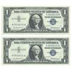 Image 1 : 1957 $1 Silver Certificate Currency Lot of 2