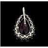 Image 2 : 1.70 ctw Pink Sapphire and Diamond Pendant - Platinum