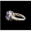Image 3 : 14KT White Gold 3.37 ctw Tanzanite and Diamond Ring