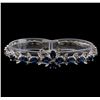 Image 1 : 5.50 ctw Sapphire and Diamond Bracelet - 14KT White Gold