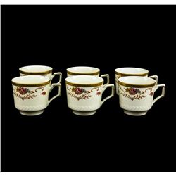 TIRSCHENREUTH COFFEE SERVICE FOR 6   china Pink roses, gold rimmed FLOWERS 18-pi