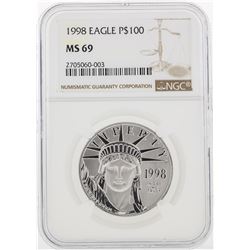 1998 NGC MS69 $100 Eagle Platinum Coin