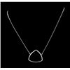 Image 2 : CZ Triangle Pendant Necklace - 925 Silver