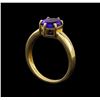 Image 4 : 14KT Yellow Gold 2.35 ctw Tanzanite Ring