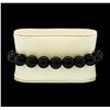 Image 1 : Silver Bead Bracelet with Diamond Clasp