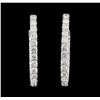 Image 1 : 3.41 ctw Diamond Earrings - 14KT White Gold