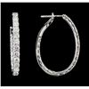 Image 2 : 3.41 ctw Diamond Earrings - 14KT White Gold