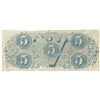 Image 2 : 1863 $5 The Confederate States of America Note T-60 CC