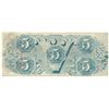 Image 2 : 1863 $5 The Confederate States of America Note T-60 CC