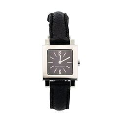 S/S Bvlgari Ladies Stainless Steel Black Dial Watch