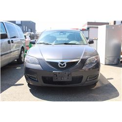 2007 MAZDA 3, GREY, 4 DOOR SEDAN, VIN#JM1BK32F171721468, 192,728KMS, GAS, STANDARD, RD, CD, PW, CC,