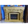 Image 2 : BEAUTIFUL GOLD GUILDED FIREPLACE MANTEL WITH ELECTRIC FIREPLACE