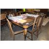 Image 1 : WALNUT TABLE WITH 6 CHAIRS AND SIDEBOARD