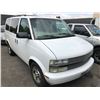 Image 2 : 2003 CHEVROLET ASTRO, 3DR PASS VAN, WHITE, VIN # 1GNDM19X33B146419