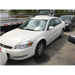 2008 CHEVROLET IMPALA FLEXFUEL, 4 DOOR SEDAN, WHITE, VIN # 2G1WS553481245610