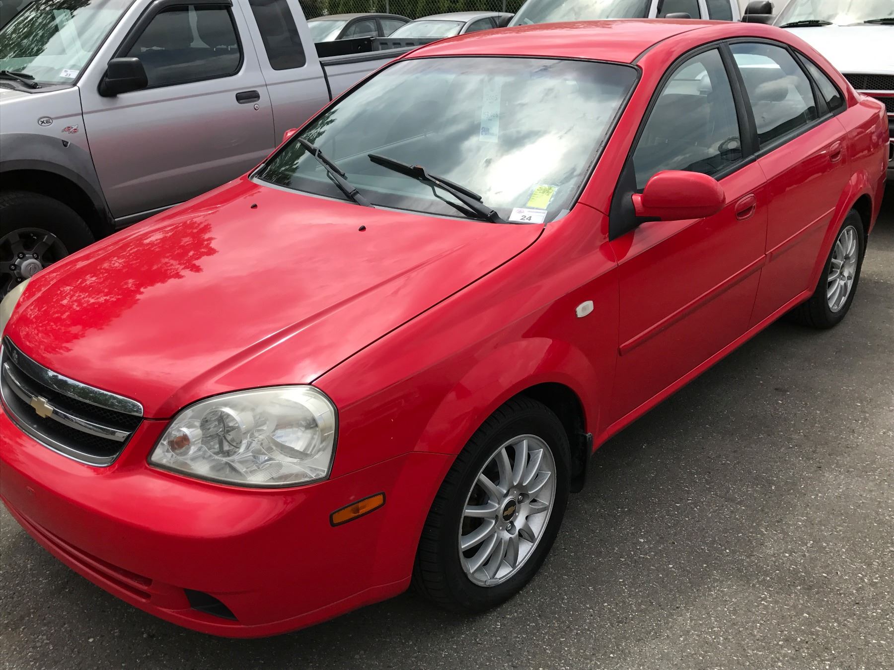 2005 CHEVROLET OPTRA LS, 4 DOOR SEDAN, RED, VIN # KL1JK59Z25K212074