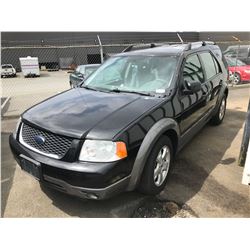2006 FORD FREESTYLE SEL, 4DR SW, BLACK, VIN # 1FMZK02186FA49210