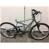 Image 2 : 2 BIKES: GREEN HUFFY FULL SUSPENSION MOUNTAIN BIKE & GREY FULL SUSPENSION MOUNTAIN BIKE