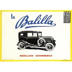  FIAT LA BALILLA - MODELLINO SCOMPONIBILE