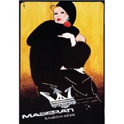  LOT OF 4 POSTERS FOR MASERATI CARS