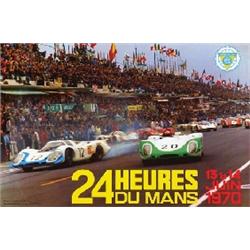 LOT OF 4 POSTERS FOR FRENCH CAR RACINGS