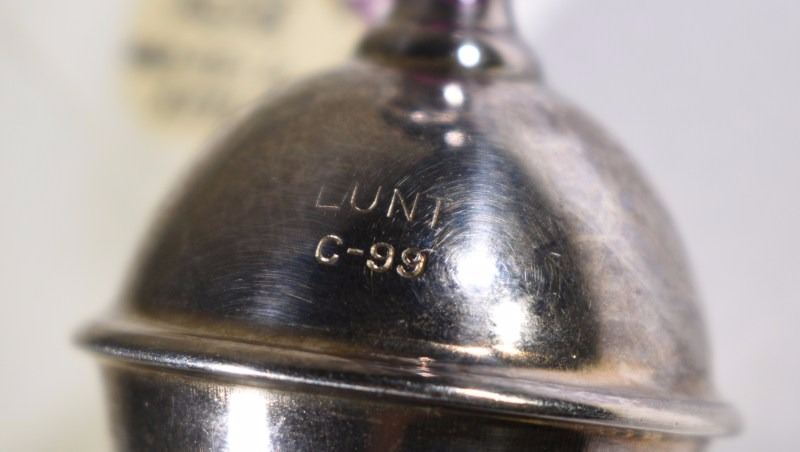 engraved baby rattle