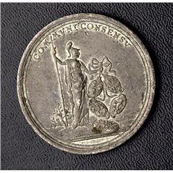 Libertas Americana Medal 1783 white metal, with copper plug.