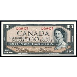 $100, 1954 Beattie - Coyne, BC-35b "Devil's Face", PMG Unc-63