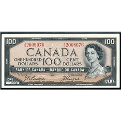 $100, 1954 Beattie - Coyne, BC-35b "Devil's Face", PMG Unc-63