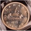 Image 1 : $1, 1951, lot of 4 coins ICCS graded