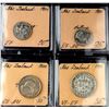 Image 2 : Lot of 10 different New Zealand Silver coins, 1933-5, average EF