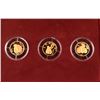 Image 2 : Mongolia 2004 "Year of the Monkey" set of three 2000 Togrog Proof Gold Coins