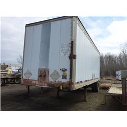 1986 THEURER 28' SINGLE AXLE VAN TRAILER