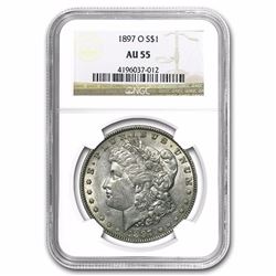 1897-O MORGAN SILVER DOLLAR AU-55 NGC