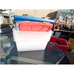 TOTES WITH LIDS - 5 TTL